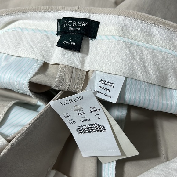 J. CREW | City Fit Stretch Pants. Sz. 4 - Picture 11 of 11